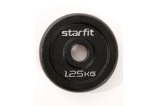 Диск чугунный 1,25 кг Star Fit d26 мм BB-204 черный